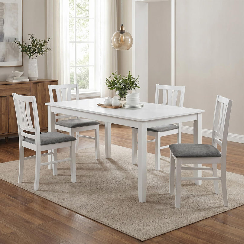 Giantex Wood Dining Chairs Set of 2/4 with Slat Back (2/4)