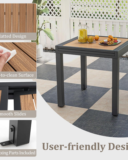 Giantex 31.5"-63" Expandable Patio Dining Table