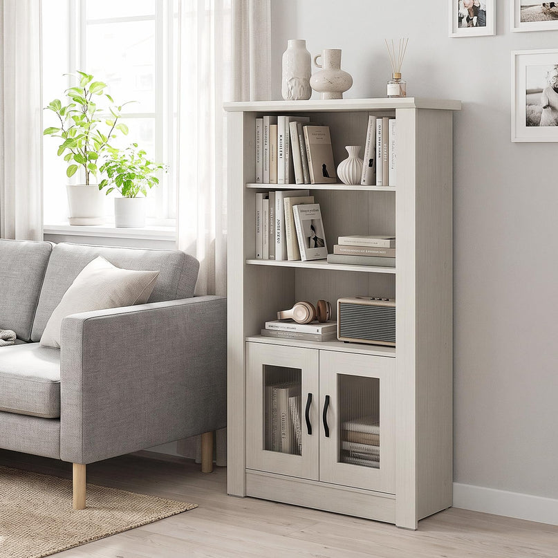 GIANTEX 48.5" Tall Modern Bookshelf with Cabinet