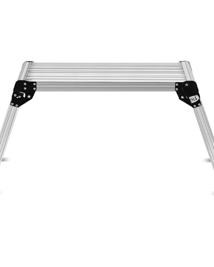 Giantex Capacity 330 LBS Heavy Duty Portable Bench Folding Ladders Stool w/Non-Slip Mat (Silver)