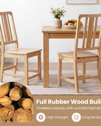 Giantex Natural Dining Room Chair for Living Room Restaurant