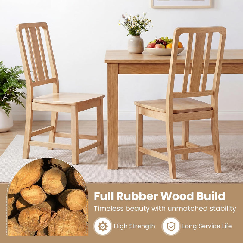 Giantex Natural Dining Room Chair for Living Room Restaurant