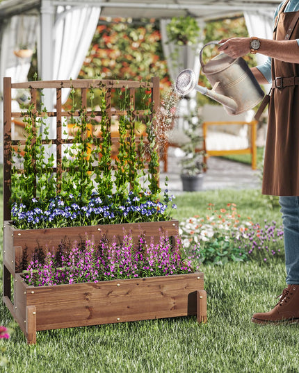 Giantex Raised Garden Bed with Legs and Trellis