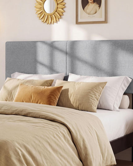 Giantex Linen Upholstered Headboard Queen/Full Size Vertical Quilted Fabric Head Board