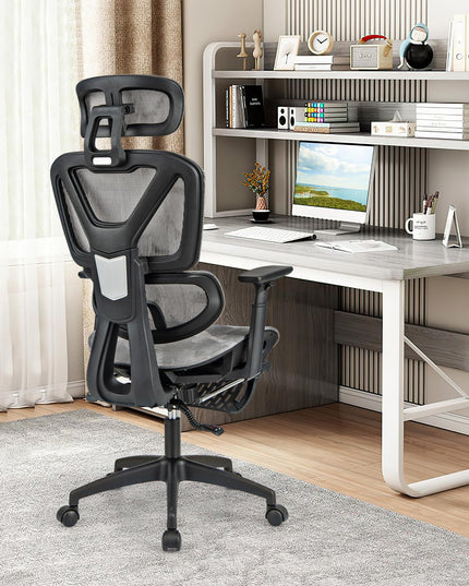 Giantex Ergonomic Office Chair, High Back Mesh Computer Desk Chair with Adjustable Backrest Headrest
