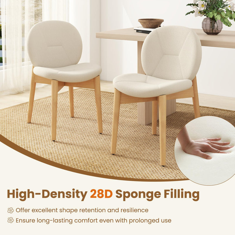 Giantex Wooden Dining Chairs Set of 2/4 for Home Restaurant