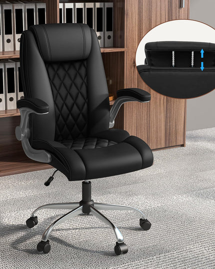 Giantex Executive Office Chair, Ergonomic PU Leather Desk Chair