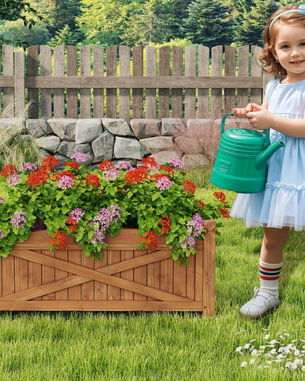 Giantex Rectangular Garden Bed for Vegetables Flower Herb Fruit