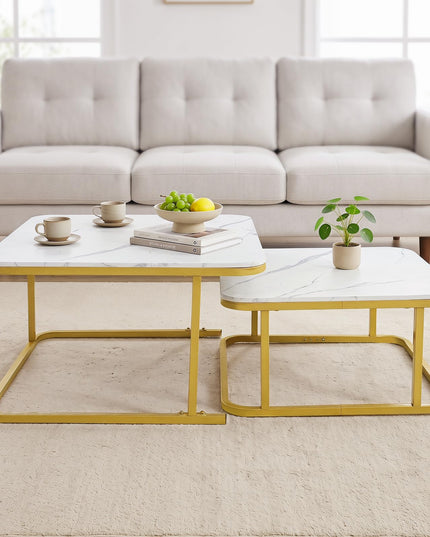 Giantex Nesting Coffee Table Set of 2 for Living Room