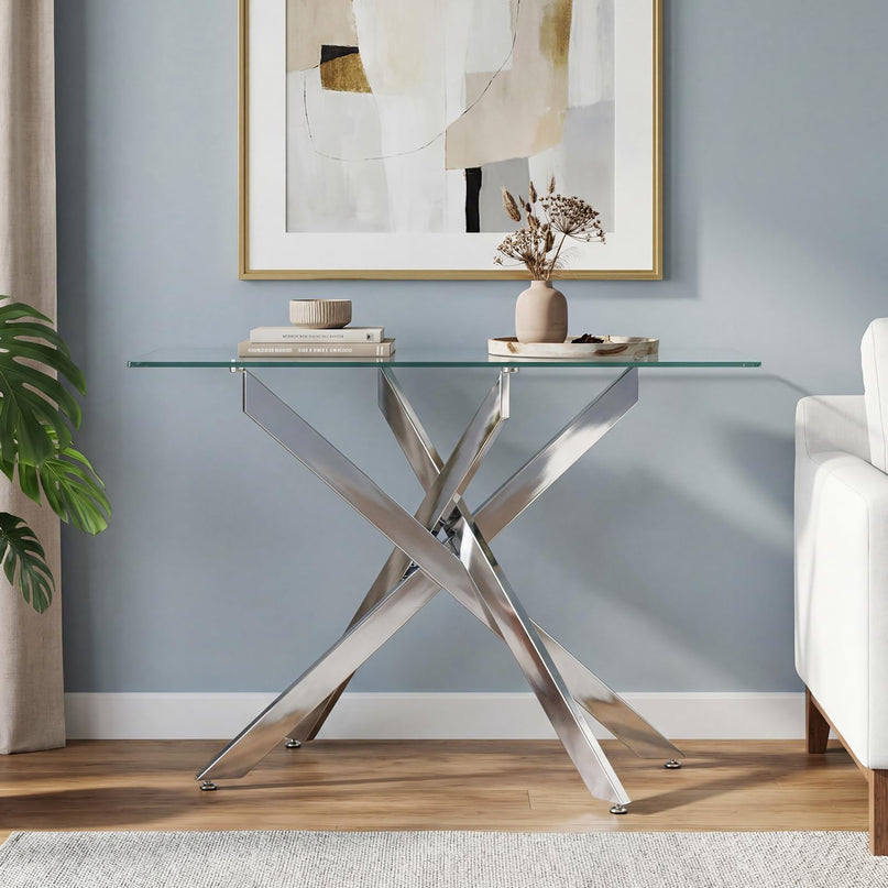 Table console en verre Giantex 45" pour salon