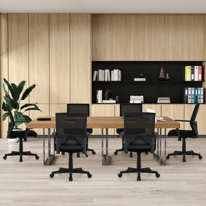 GIANTEX Ergonomic Office Chair | Mid-Back Swivel Desk Chair w/Lumbar Support