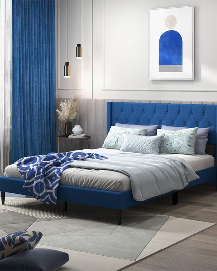 Giantex Platform Bed Frame with Wingback