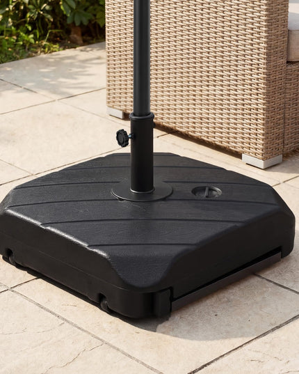 Giantex Rolling Patio Umbrella Base with Wheels and Pull Rod