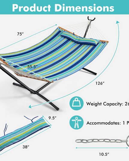 Hammock Swing Camping Hammock for Stand with Spreader Bar