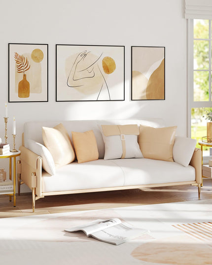 Giantex 2 Tier Faux Marble Bedside Night Stand w/Metal Frame & Open Storage Shelf