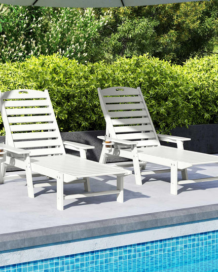 Giantex Lounge Chair Outdoor, Oversized Chaise Lounge Chair with 4-Position Backrest