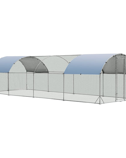 Giantex Large Metal Chicken Coop, Dome Shaped Poultry Cage Hen Run House Rabbits Habitat for Backyard Farm Outdoor