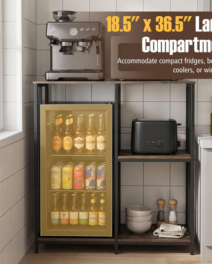 Giantex Kitchen Bakers Rack with Open Shelves