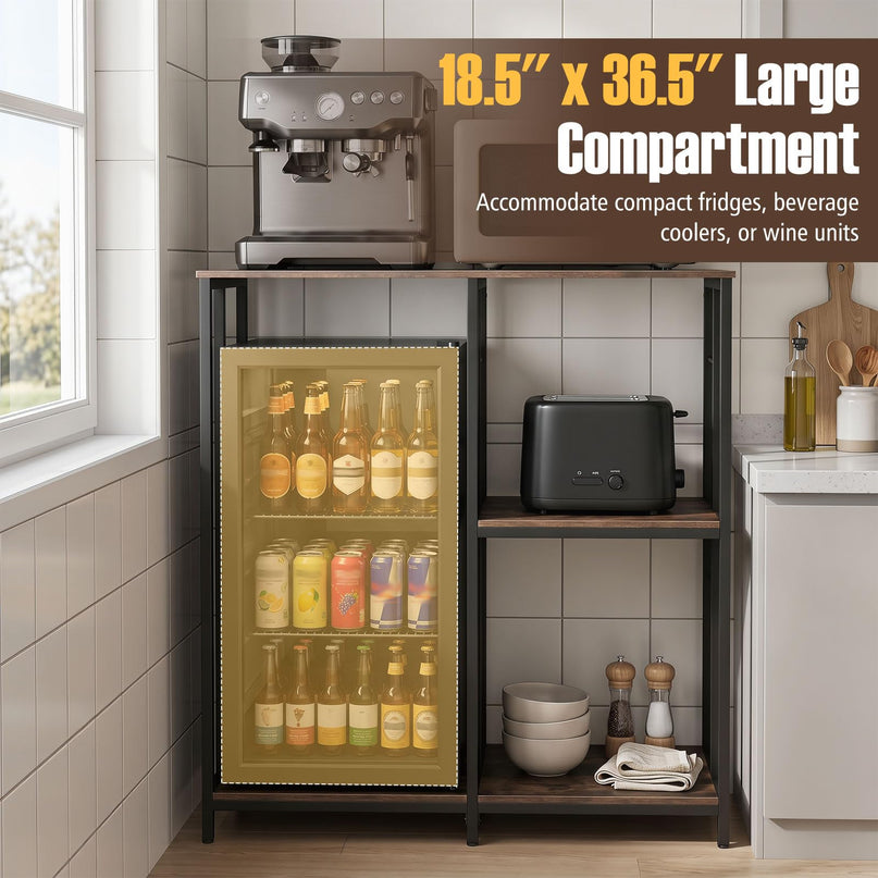 Giantex Kitchen Bakers Rack with Open Shelves