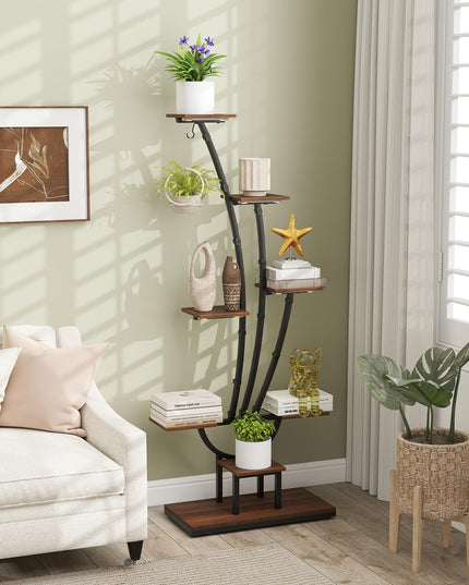 Giantex Plant Stand Indoor with Grow Lights 8-Tier 62" Tall Corner Metal Plant Shelf