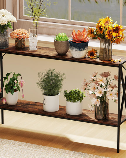 Giantex Narrow Entryway Table with Storage Shelf