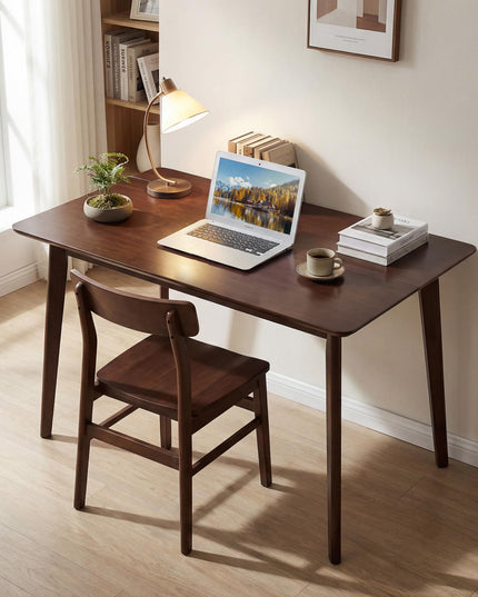 Giantex Dining Table for 4-6 People 47" Rectangular Wooden Kitchen Table