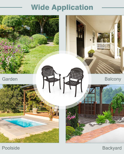 Giantex Stackable Outdoor Chairs Set of 4