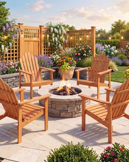 Giantex Stackable Adirondack Chair for Garden & Lawn