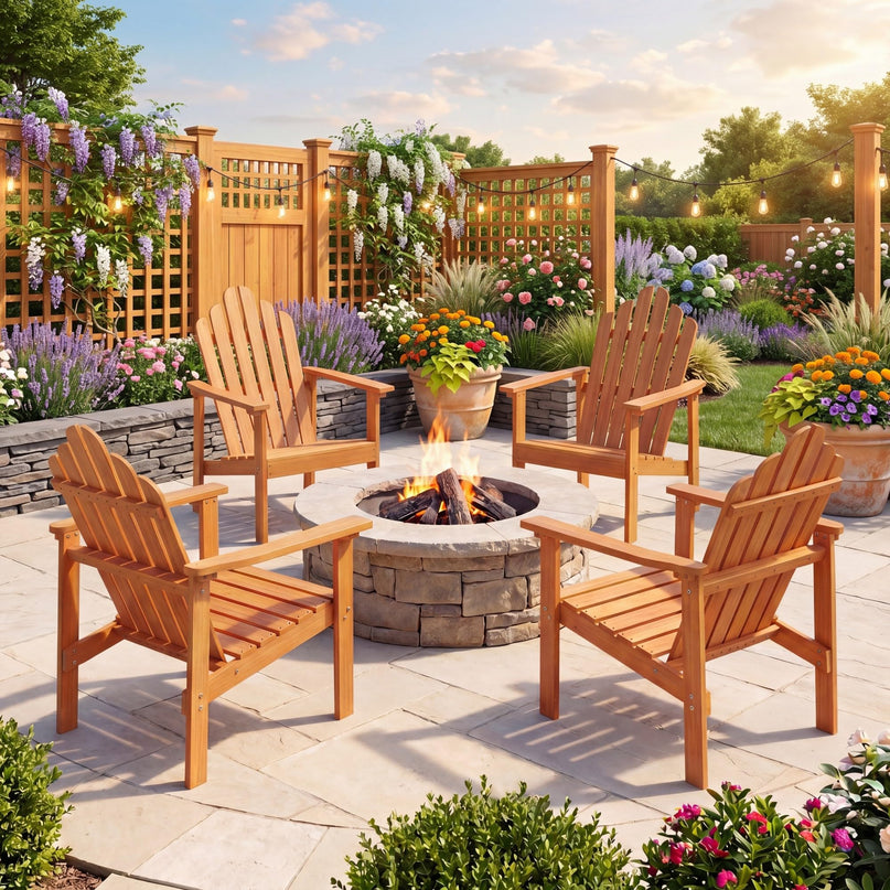 Giantex Stackable Adirondack Chair for Garden & Lawn