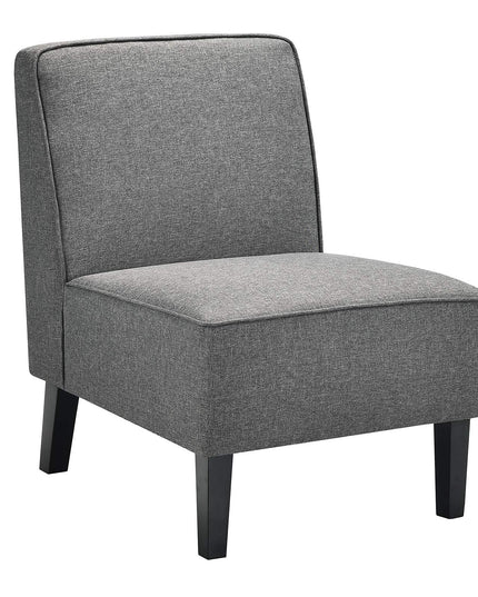 Giantex Upholstered Accent Chair Set of 2, Fabric Single Sofa Armless Accent Chair, Beige