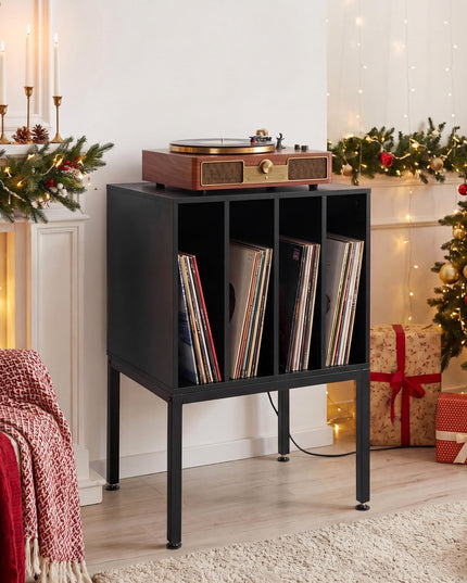 Giantex Record Player Stand with 4 Cabinet Up to 150 Albums