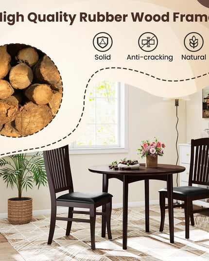 Giantex Wooden Dining Chairs Set for Restaurant
