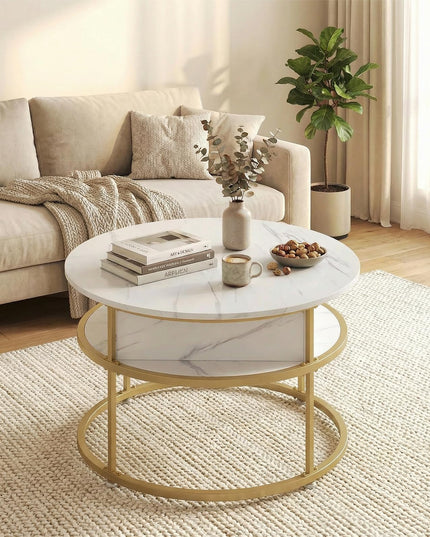 Giantex 31.5" Round Lift Top Coffee Table Farmhouse Center Table