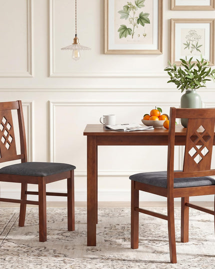 Giantex Wooden Dining Chairs Set of 2/4 with Elegant Diamond Back