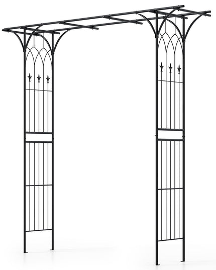 Giantex Metal Garden Arbor with Trellis