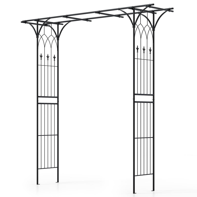 Giantex Metal Garden Arbor with Trellis