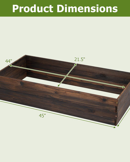 Giantex 45" x 23" Wooden Raised Garden Bed for Patio Yard Garden & Balcony