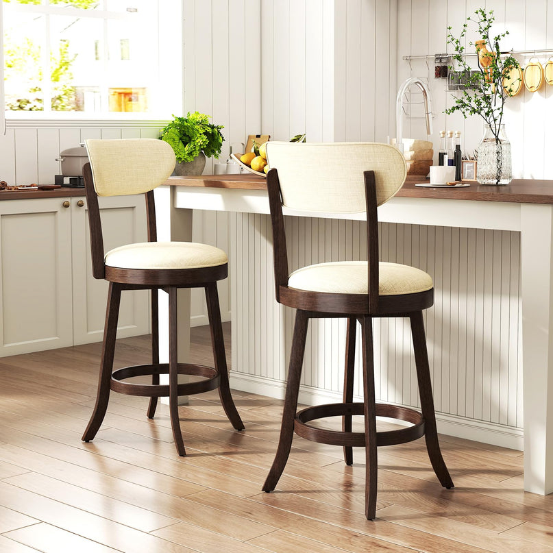 Giantex Swivel Bar Stools Set of 2/4 for Kitchen Island