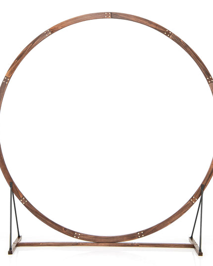 Giantex 7.4 FT Round Solid Wood Arbor for Ceremony Wedding Backdrop Stand