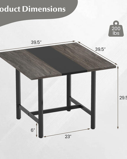 Giantex 39.5" Square Conference Table, Meeting Table for 4 People (1/2/4)