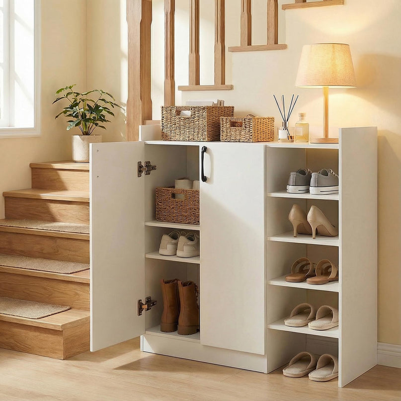 Meuble de rangement pour chaussures en bois Giantex avec 2 portes