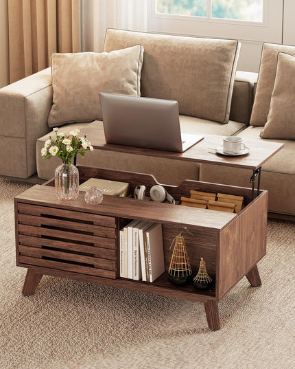 GIANTEX 35.5" Lift Top Coffee Table with Storage for Living Room