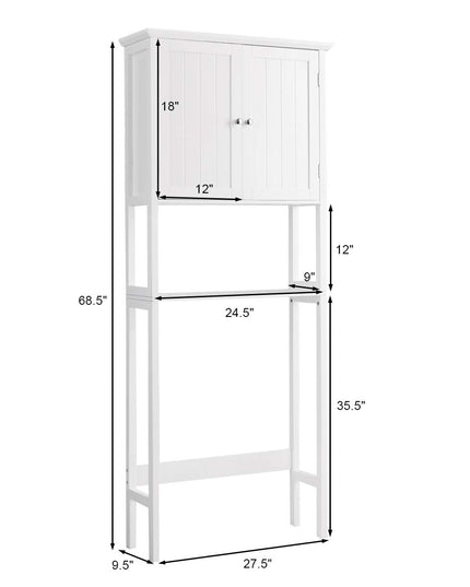 Giantex Toilet Storage Rack W/Double Door