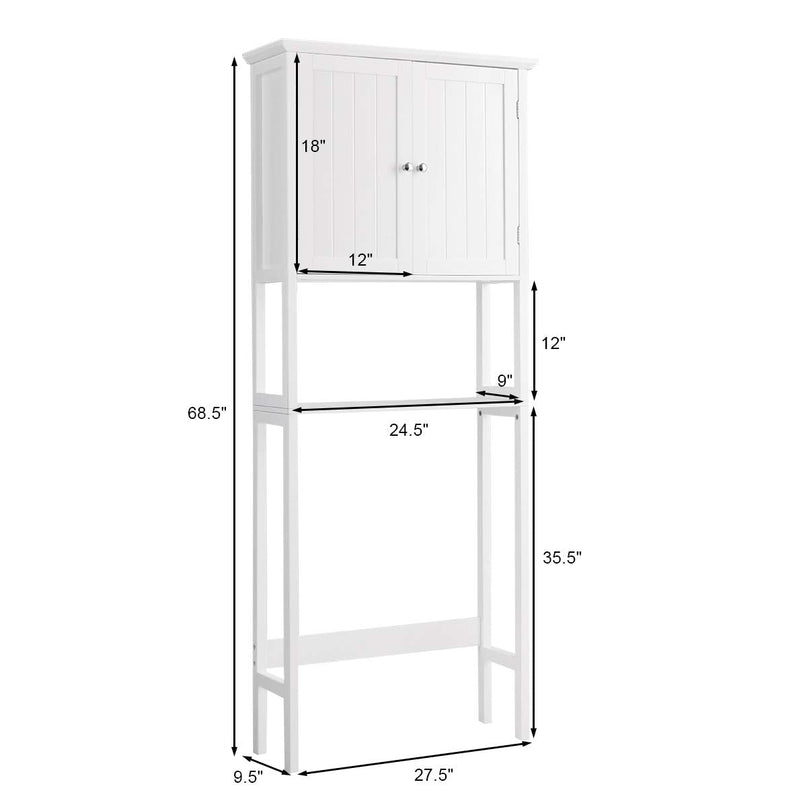 Giantex Toilet Storage Rack W/Double Door