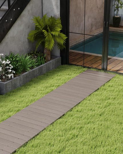 Giantex 8 FT Garden Pathway, Waterproof HDPE Outdoor Walkway with Non-Slip Surface