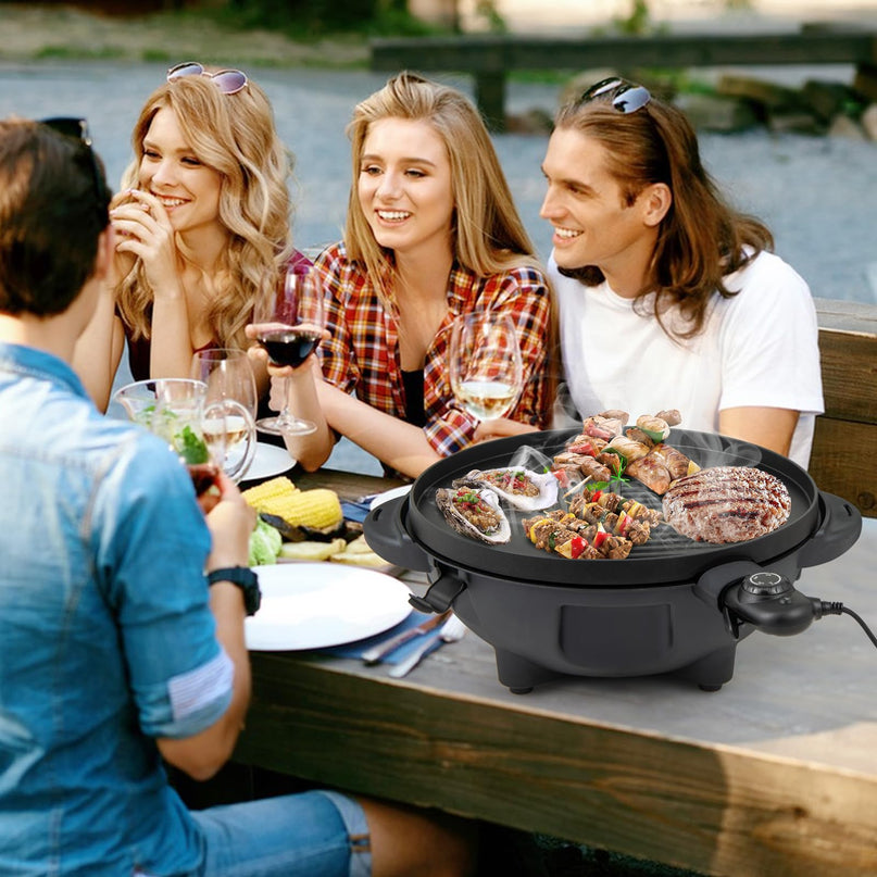 Giantex Electric Grill Outdoor, 1200W Electric BBQ Grills