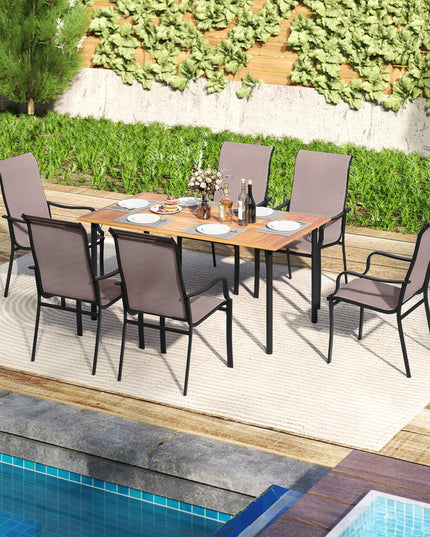 Giantex Patio Chair Set of 2 for Lawn Deck Garden Porch Kitchen Pool