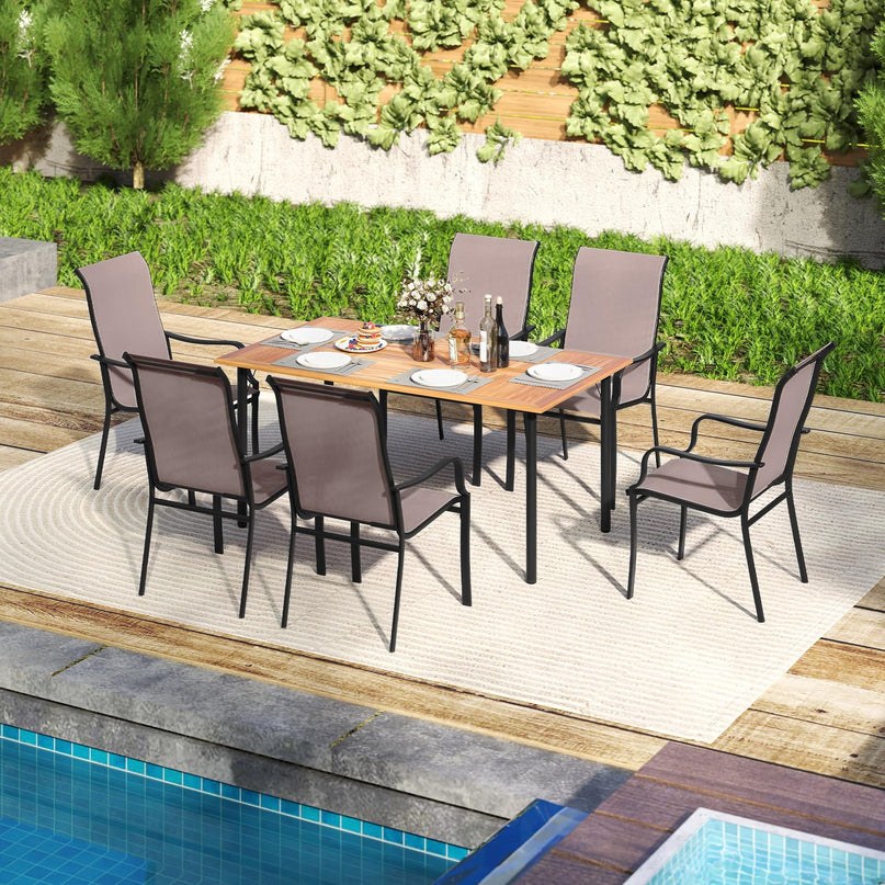 Giantex Patio Chair Set of 2 for Lawn Deck Garden Porch Kitchen Pool
