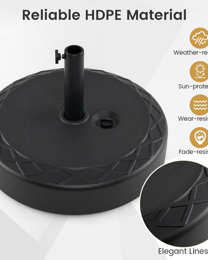 Base de parasol excentré Giantex remplissable avec 2 adaptateurs