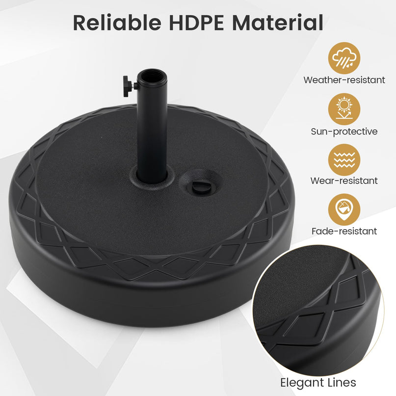 Giantex Fillable Patio Umbrella Base with 2 Adapters